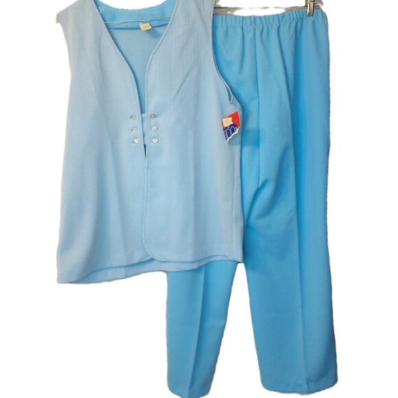 Vintage Westgate Fashions Polyester Vest And Flare Pants Set Volup Size 18.5 New